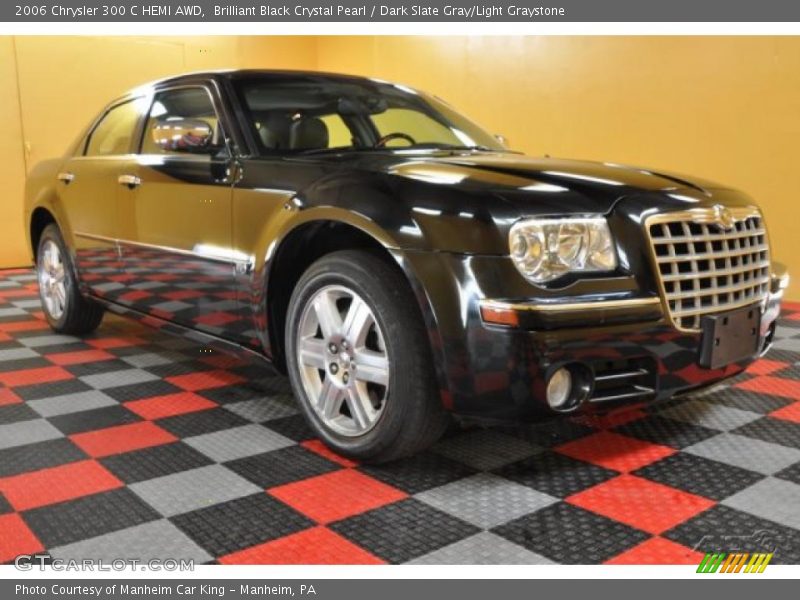 Brilliant Black Crystal Pearl / Dark Slate Gray/Light Graystone 2006 Chrysler 300 C HEMI AWD