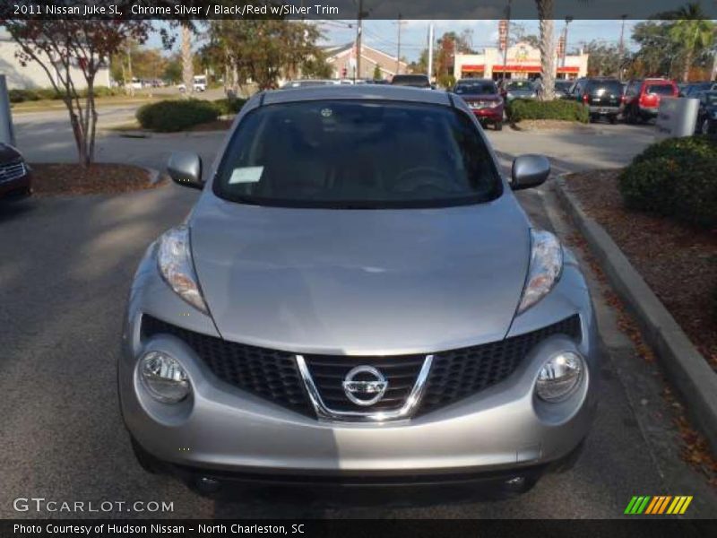 Chrome Silver / Black/Red w/Silver Trim 2011 Nissan Juke SL
