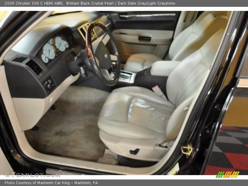 Brilliant Black Crystal Pearl / Dark Slate Gray/Light Graystone 2006 Chrysler 300 C HEMI AWD