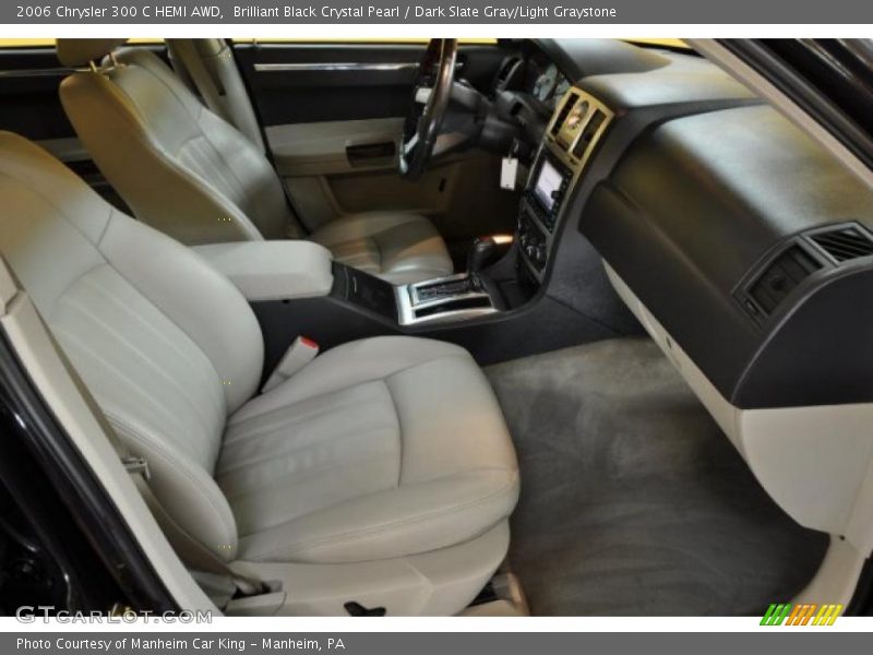 Brilliant Black Crystal Pearl / Dark Slate Gray/Light Graystone 2006 Chrysler 300 C HEMI AWD