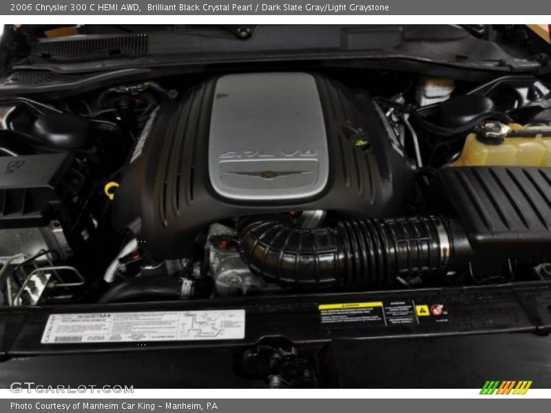 Brilliant Black Crystal Pearl / Dark Slate Gray/Light Graystone 2006 Chrysler 300 C HEMI AWD