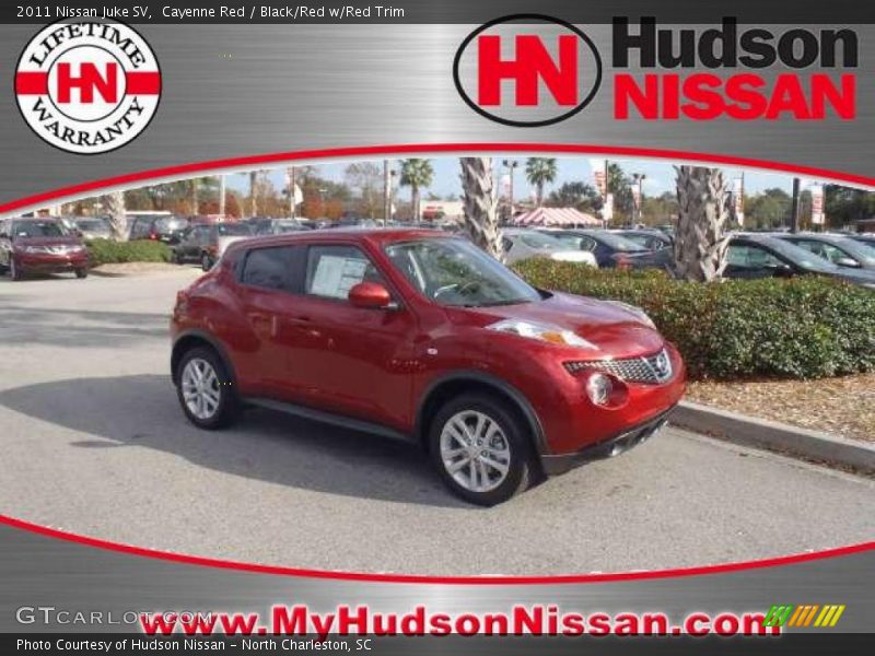 Cayenne Red / Black/Red w/Red Trim 2011 Nissan Juke SV
