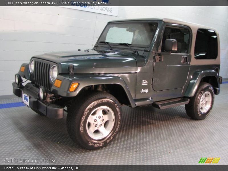 Shale Green Metallic / Khaki 2003 Jeep Wrangler Sahara 4x4