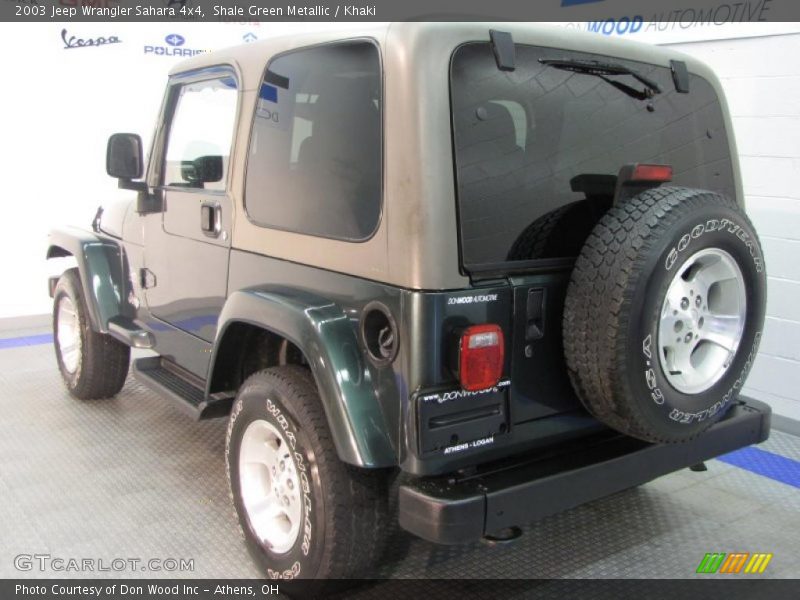 Shale Green Metallic / Khaki 2003 Jeep Wrangler Sahara 4x4