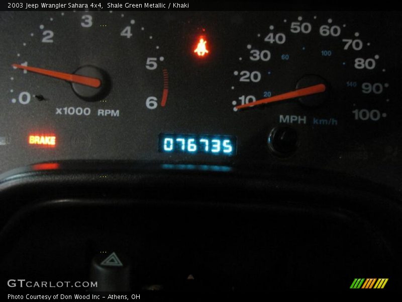 Shale Green Metallic / Khaki 2003 Jeep Wrangler Sahara 4x4
