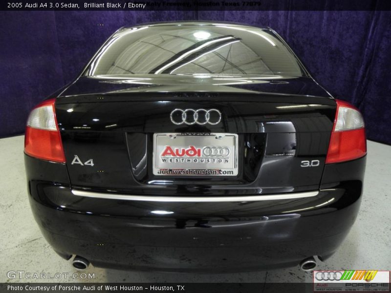 Brilliant Black / Ebony 2005 Audi A4 3.0 Sedan