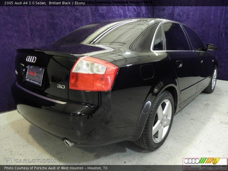 Brilliant Black / Ebony 2005 Audi A4 3.0 Sedan