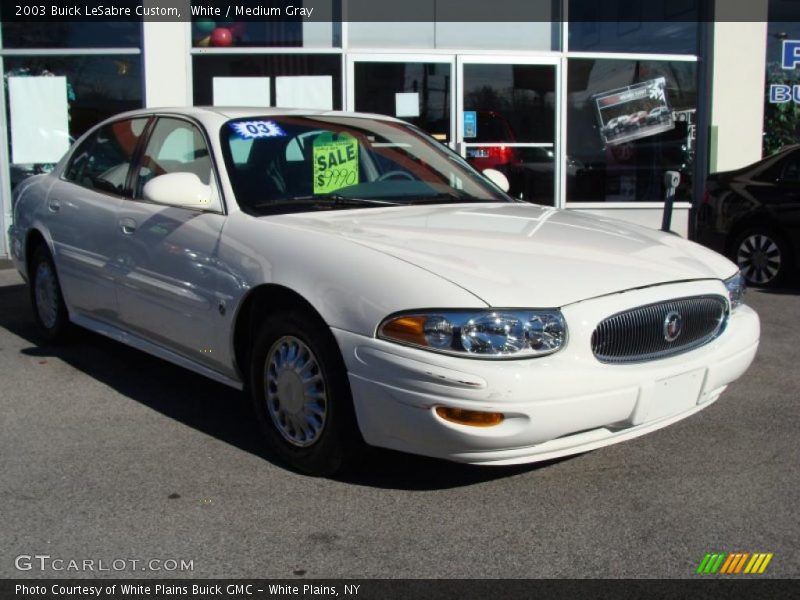 White / Medium Gray 2003 Buick LeSabre Custom