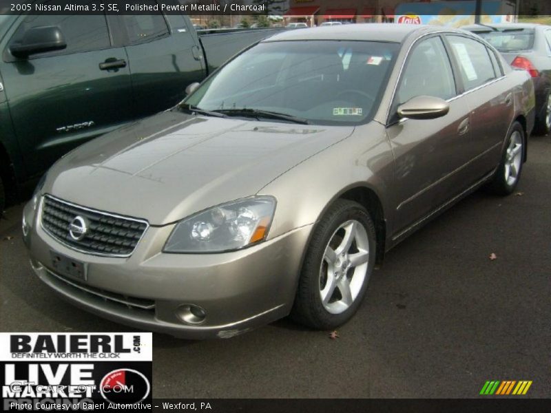Polished Pewter Metallic / Charcoal 2005 Nissan Altima 3.5 SE