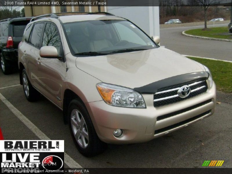 Savannah Metallic / Taupe 2008 Toyota RAV4 Limited 4WD