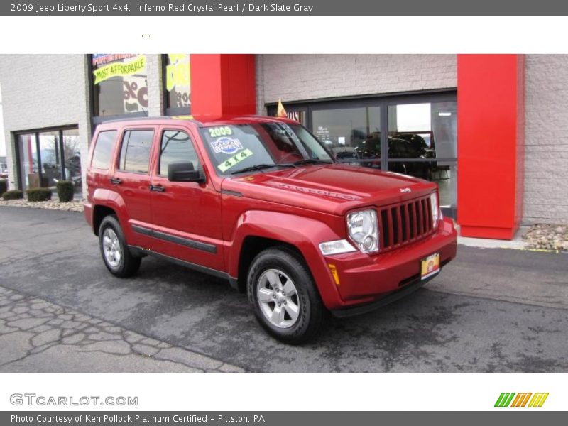 Inferno Red Crystal Pearl / Dark Slate Gray 2009 Jeep Liberty Sport 4x4