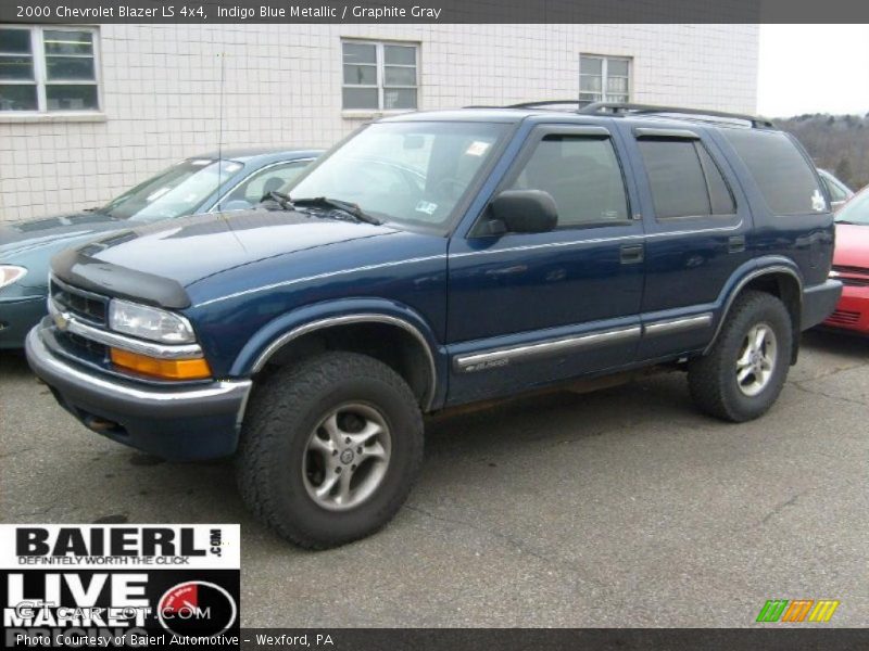 Indigo Blue Metallic / Graphite Gray 2000 Chevrolet Blazer LS 4x4