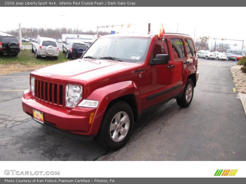 Inferno Red Crystal Pearl / Dark Slate Gray 2009 Jeep Liberty Sport 4x4