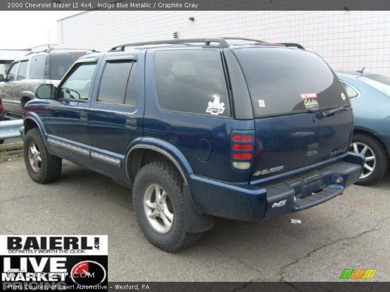 Indigo Blue Metallic / Graphite Gray 2000 Chevrolet Blazer LS 4x4