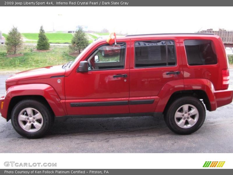 Inferno Red Crystal Pearl / Dark Slate Gray 2009 Jeep Liberty Sport 4x4