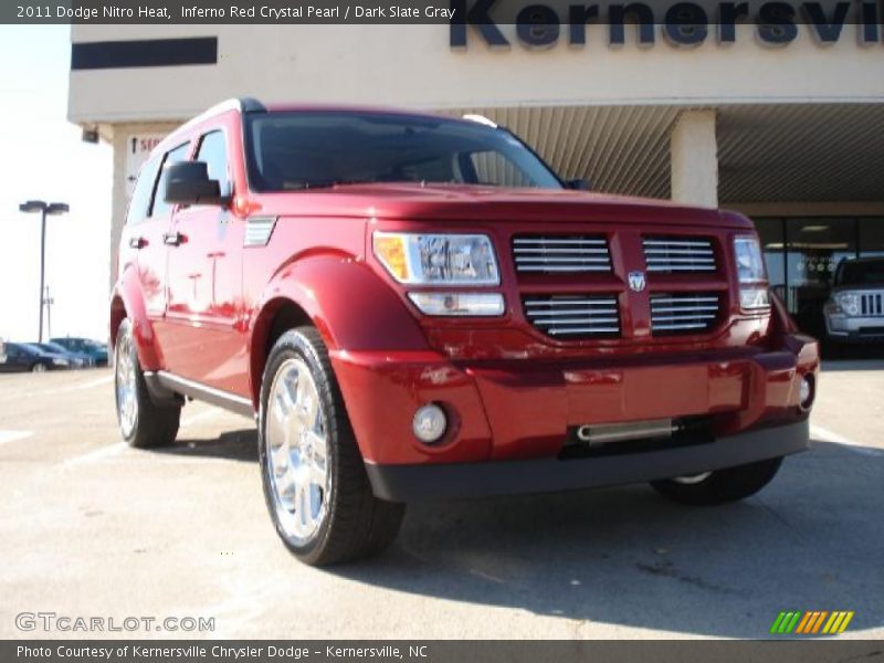 Inferno Red Crystal Pearl / Dark Slate Gray 2011 Dodge Nitro Heat