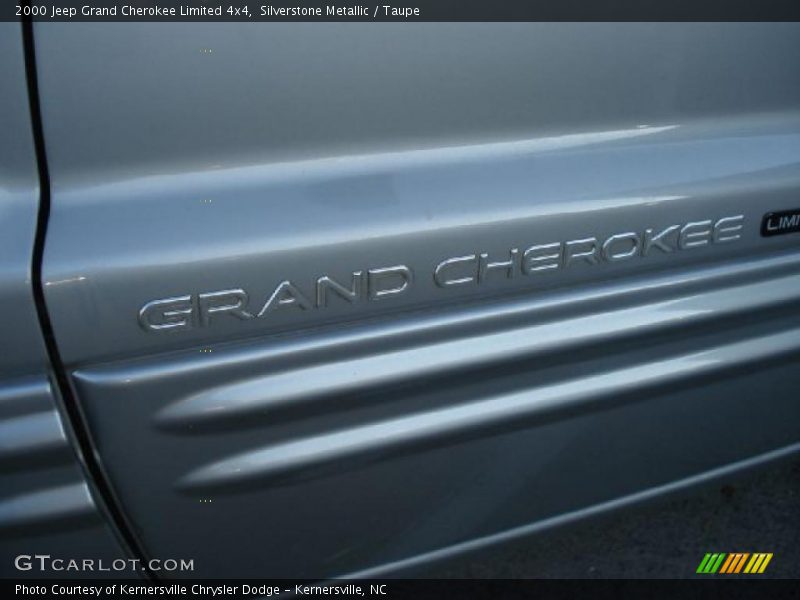 Silverstone Metallic / Taupe 2000 Jeep Grand Cherokee Limited 4x4