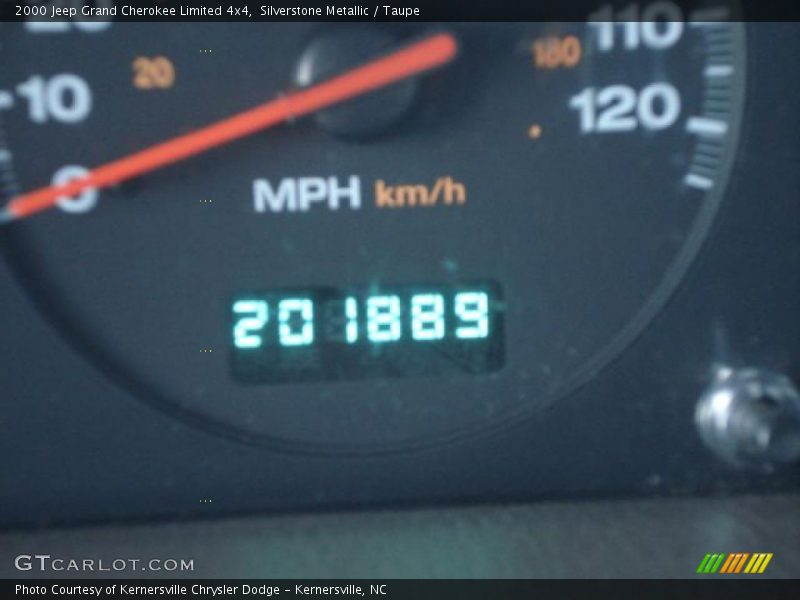 Silverstone Metallic / Taupe 2000 Jeep Grand Cherokee Limited 4x4