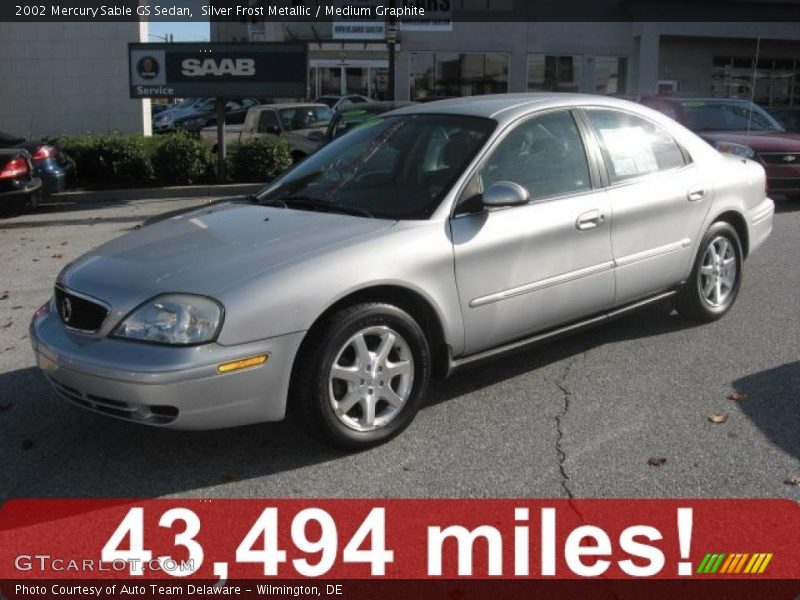 Silver Frost Metallic / Medium Graphite 2002 Mercury Sable GS Sedan