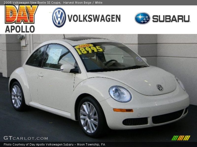Harvest Moon Beige / White 2008 Volkswagen New Beetle SE Coupe