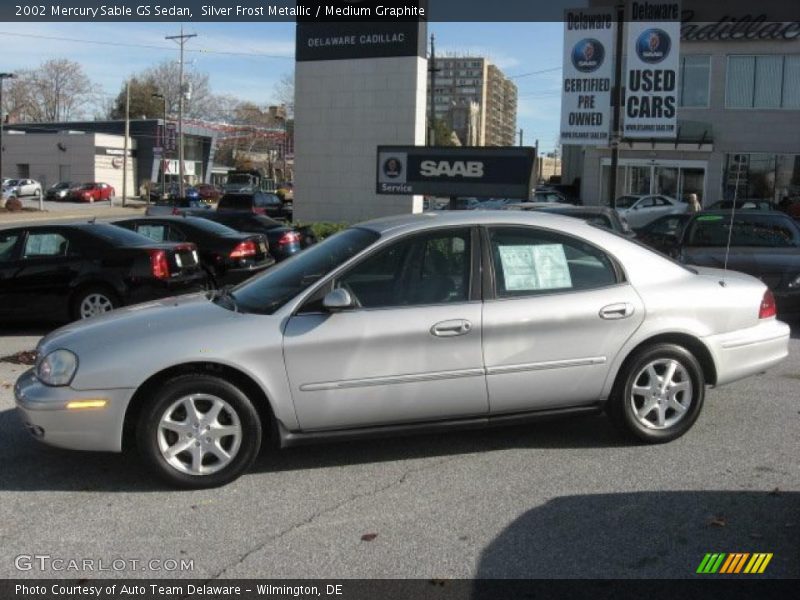 Silver Frost Metallic / Medium Graphite 2002 Mercury Sable GS Sedan