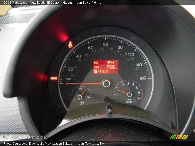  2008 New Beetle SE Coupe SE Coupe Gauges