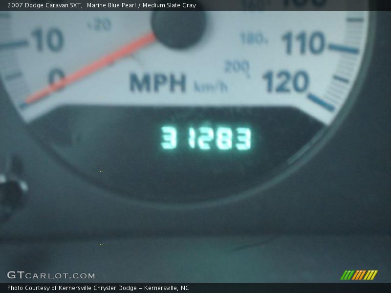 Marine Blue Pearl / Medium Slate Gray 2007 Dodge Caravan SXT