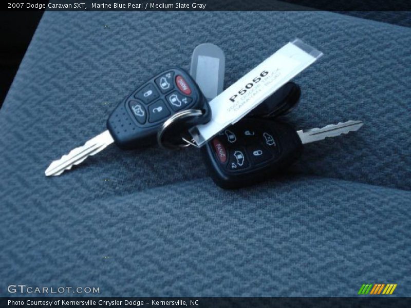 Marine Blue Pearl / Medium Slate Gray 2007 Dodge Caravan SXT