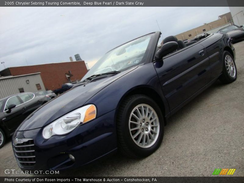 Deep Blue Pearl / Dark Slate Gray 2005 Chrysler Sebring Touring Convertible