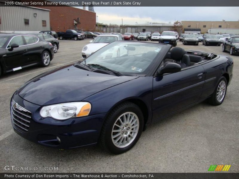 Deep Blue Pearl / Dark Slate Gray 2005 Chrysler Sebring Touring Convertible