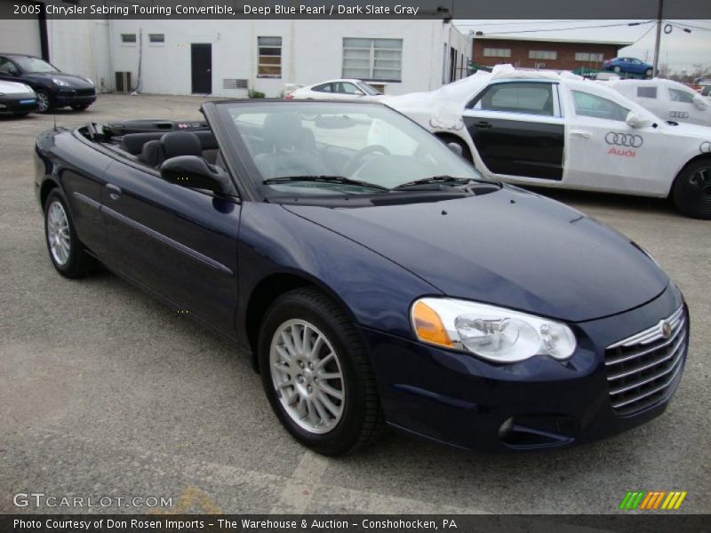 Deep Blue Pearl / Dark Slate Gray 2005 Chrysler Sebring Touring Convertible