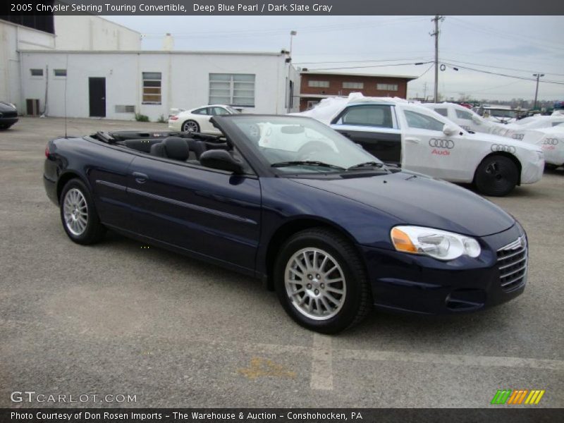 Deep Blue Pearl / Dark Slate Gray 2005 Chrysler Sebring Touring Convertible