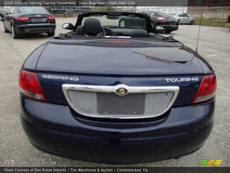 Deep Blue Pearl / Dark Slate Gray 2005 Chrysler Sebring Touring Convertible