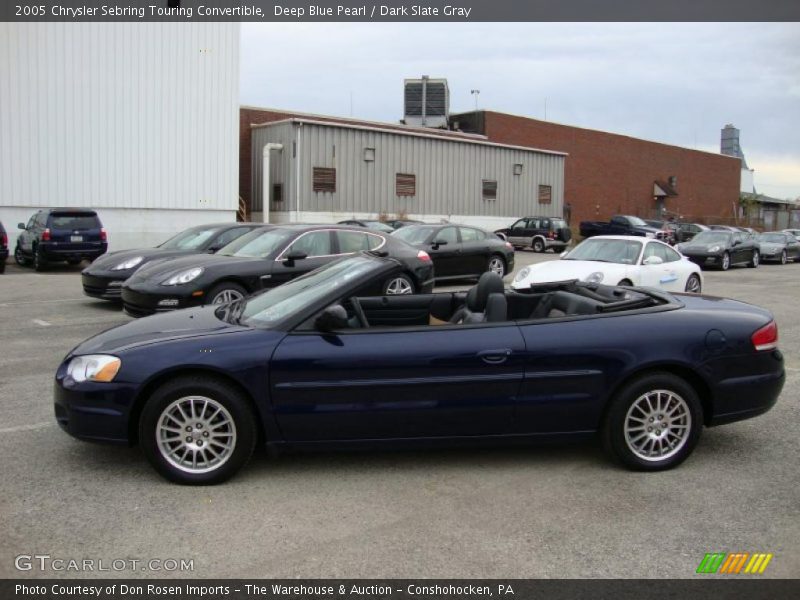 Deep Blue Pearl / Dark Slate Gray 2005 Chrysler Sebring Touring Convertible