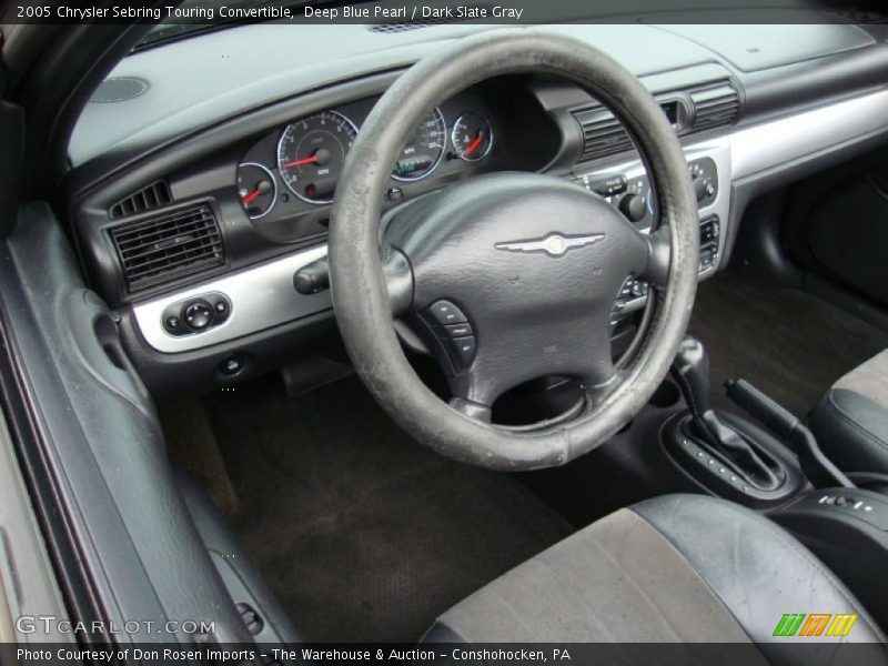 Deep Blue Pearl / Dark Slate Gray 2005 Chrysler Sebring Touring Convertible