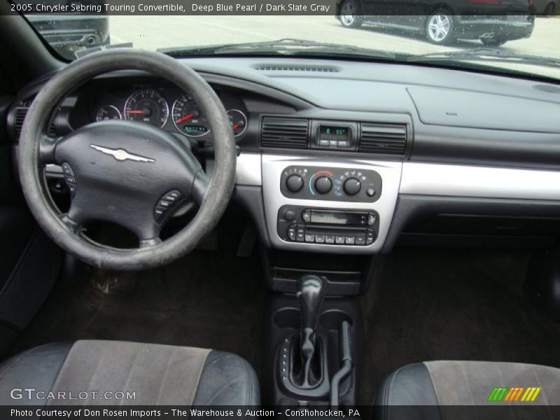 Deep Blue Pearl / Dark Slate Gray 2005 Chrysler Sebring Touring Convertible