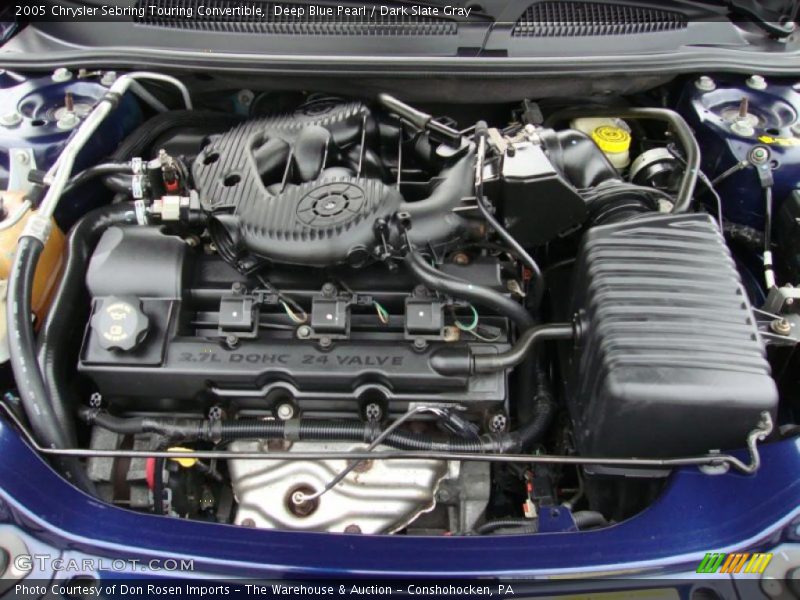 Deep Blue Pearl / Dark Slate Gray 2005 Chrysler Sebring Touring Convertible