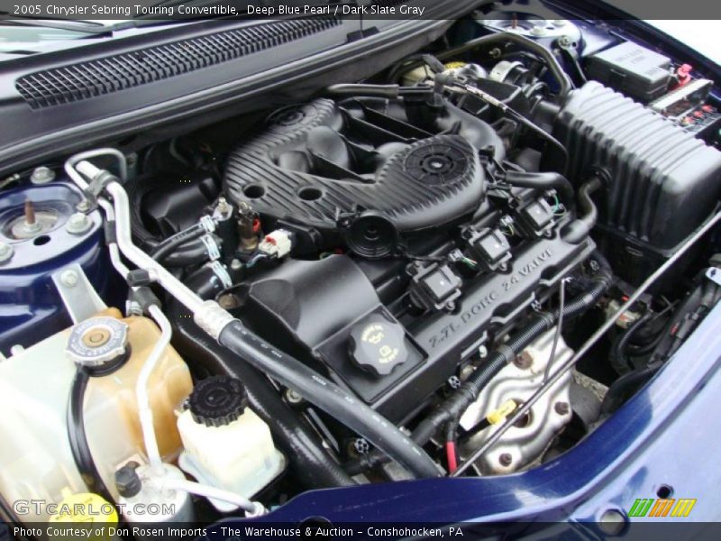 Deep Blue Pearl / Dark Slate Gray 2005 Chrysler Sebring Touring Convertible