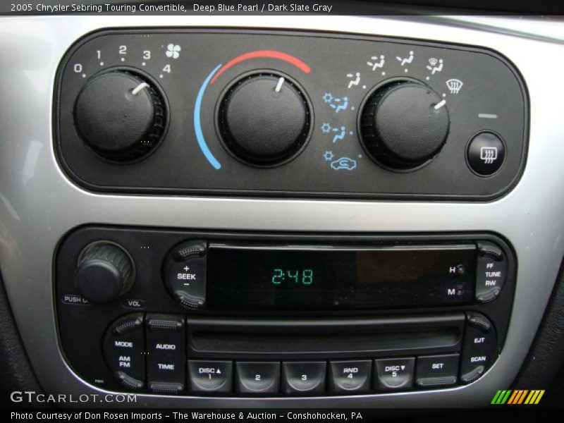 Deep Blue Pearl / Dark Slate Gray 2005 Chrysler Sebring Touring Convertible