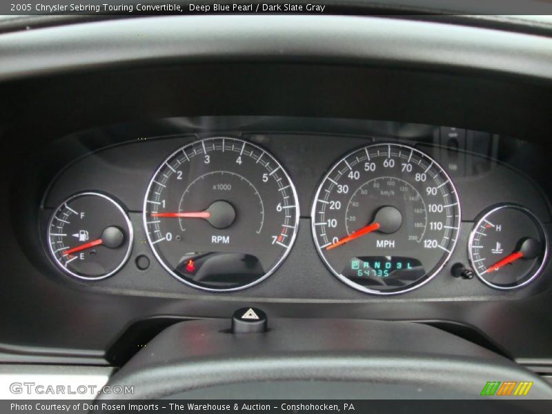 Deep Blue Pearl / Dark Slate Gray 2005 Chrysler Sebring Touring Convertible
