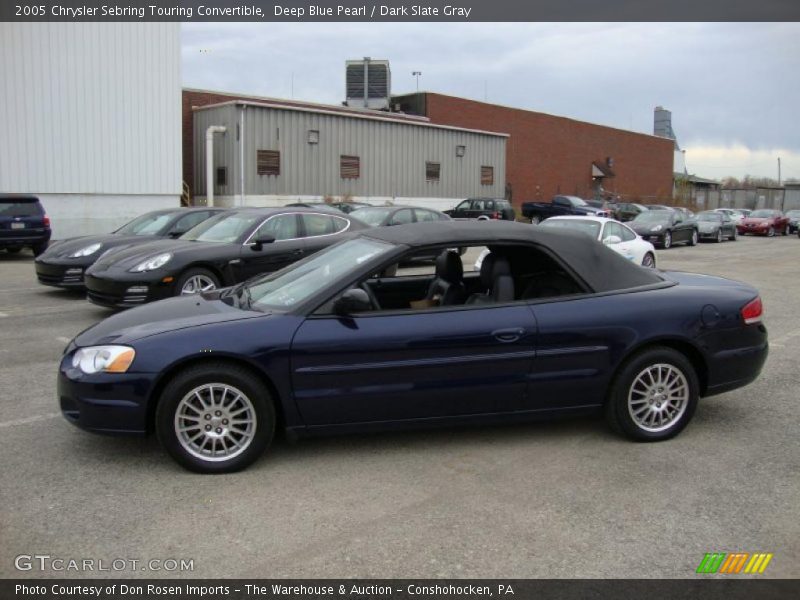 Deep Blue Pearl / Dark Slate Gray 2005 Chrysler Sebring Touring Convertible