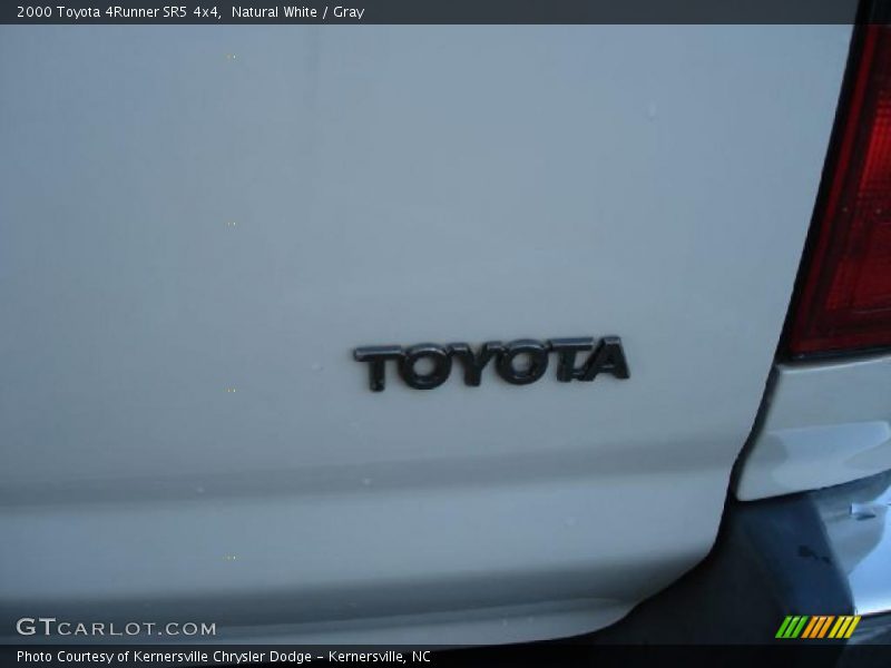 Natural White / Gray 2000 Toyota 4Runner SR5 4x4