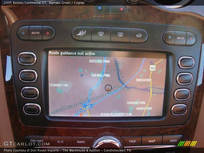 Navigation of 2005 Continental GT 