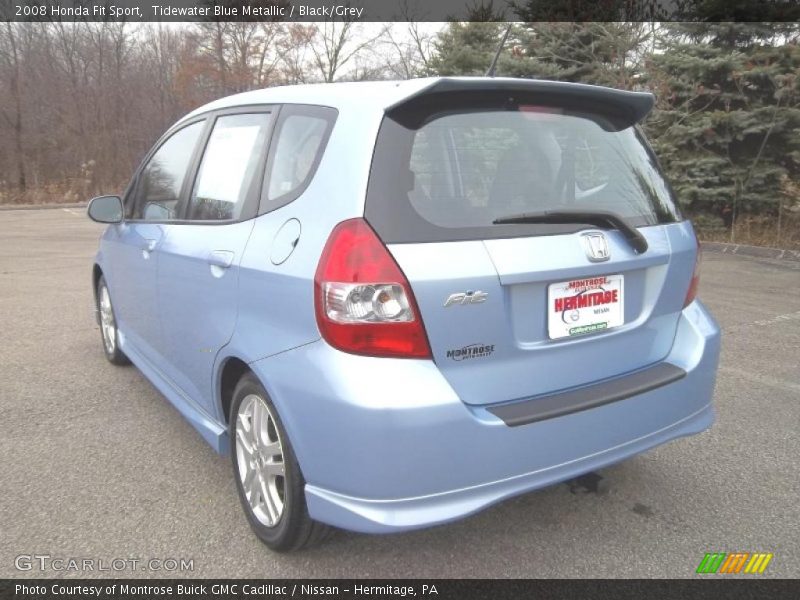 Tidewater Blue Metallic / Black/Grey 2008 Honda Fit Sport