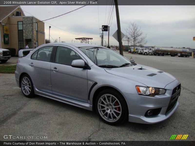 Apex Silver Metallic / Black 2008 Mitsubishi Lancer Evolution GSR
