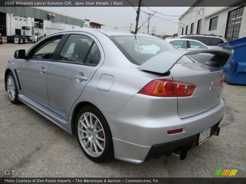 Apex Silver Metallic / Black 2008 Mitsubishi Lancer Evolution GSR