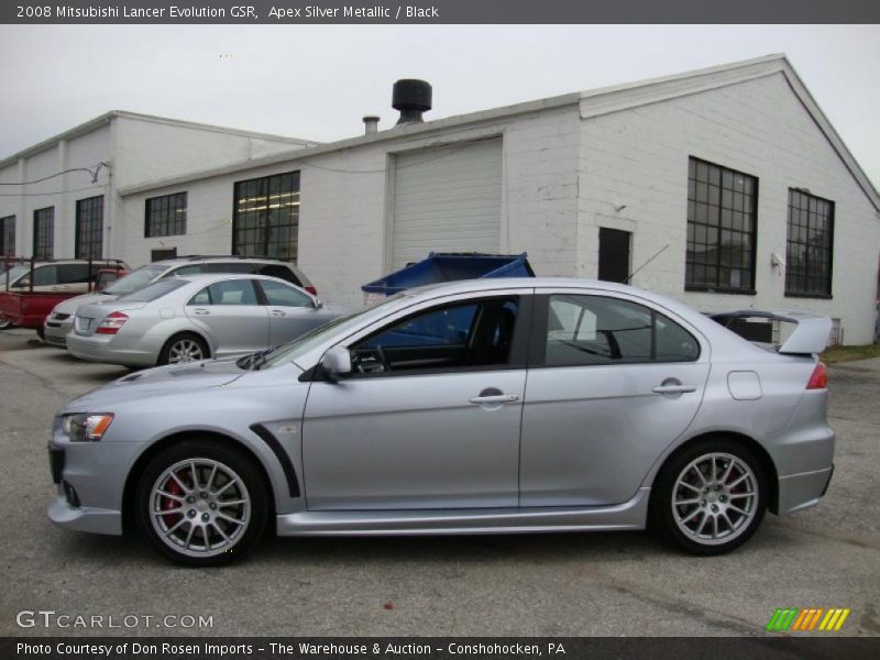 Apex Silver Metallic / Black 2008 Mitsubishi Lancer Evolution GSR