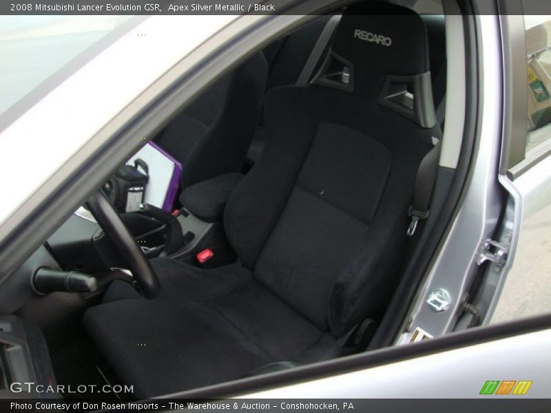 Apex Silver Metallic / Black 2008 Mitsubishi Lancer Evolution GSR