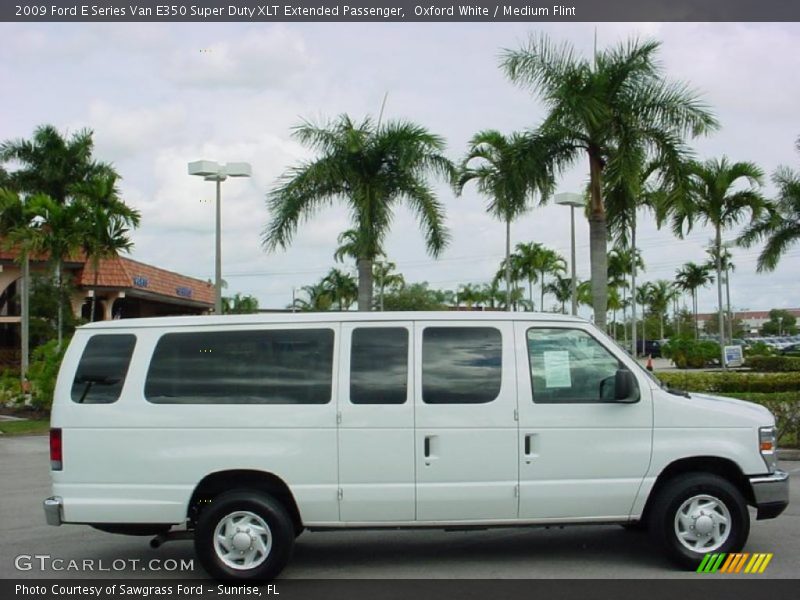 Oxford White / Medium Flint 2009 Ford E Series Van E350 Super Duty XLT Extended Passenger