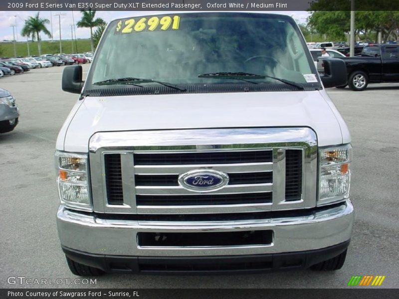 Oxford White / Medium Flint 2009 Ford E Series Van E350 Super Duty XLT Extended Passenger